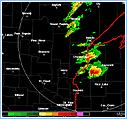 Tornadaic Supercell thunderstorm with classic hook signature in Wisconsin